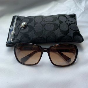 Tortoise Coach Sunglasses & Case